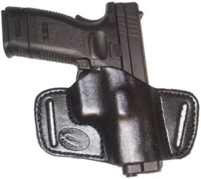 S&W Shield Leather Gun Holster Pro Carry SOB Left Hand Small of Back Black