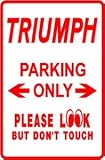 TRIUMPH PARKING sign * street auto