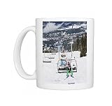 Chairlift with skiers, Whistler mountain resort, venue of the 2010 Winter Photo Mugs