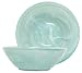 Colorful Recycled Art Glass White Fruit Bowl 10"D, 3.5"H