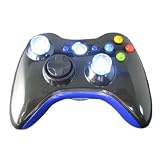 Xbox 360 Wireless Controller, Rapid Fire Chrome Blue full LED's