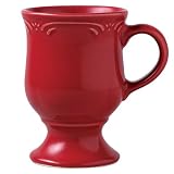 Pfaltzgraff Winterberry Ruby 10-Ounce Pedestal Mugs, Set of 4