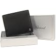 Portefeuille en cuir livr� dans un bo�te cadeau sign� Ashwood - Noir/Bleu