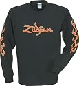 Zildjian Long-Sleeve Fire T-Shirt, Black Large