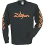 Zildjian Long-Sleeve Fire T-Shirt, Black Large
