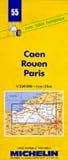 Michelin Caen/Rouen/Paris, France Map No. 55 (Michelin Maps & Atlases)