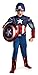 Kids Muscle Chest Captain America Halloween Costume (Large 10-12)