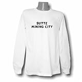 BUTTE Mining City Long Sleeve T-shirt Large White
