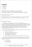 Building Quality Community Relationships : A Planning Model to Gain and Maintain Public Consent (Executive Action)