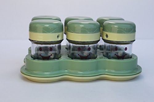 SIX 6 Date-Dial Cups + Tray, New for USE WITH BABY BULLET
