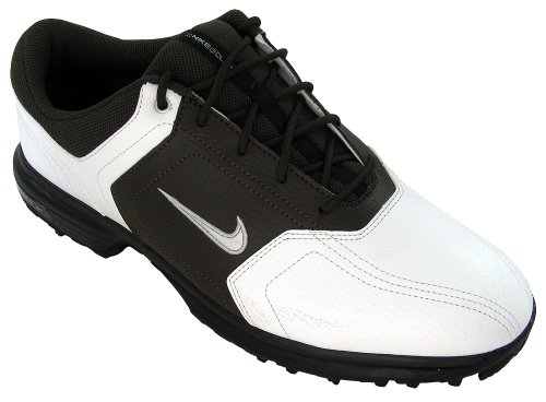 Nike Heritage Golf Shoe (White/Metallic Silver-Brown)