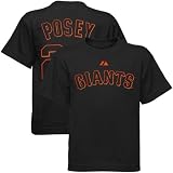 MLB Boys' San Francisco Giants Buster Posey Boys Tee Shirt with Player Name & Number (Black, 4)