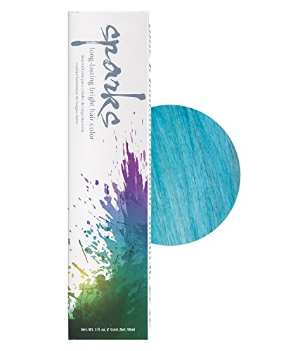 Sparks Long Lasting Bright Hair Color - Mermaid Blue 3 oz. (Pack of 2)