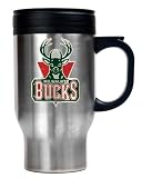 NBA Milwaukee Bucks Stainless Steel Travel Mug - Primary Logo