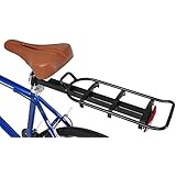 Bike Seat Post Mounted Rear Rack Commuter Carrier, fits 26", 700c, 27.5", and 29" bikes