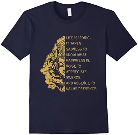 Buddhism T-shirt with Buddha quote - Male XL - Navy