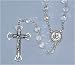 Crystal Clear Lourdes Beaded Rosary With 8MM Glass Beads 22 #3009