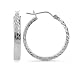41J9Jez0K5L. SL75  14K White Gold Diamond Cut Hoop Earrings