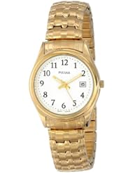 Pulsar Womens PXT586 Expansion Gold-Tone Stainless Steel Watch