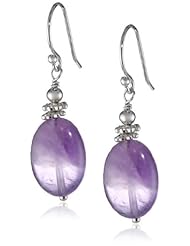 Sterling Silver Oval Bead Drop Earrings