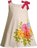Bonnie Jean Girls 2-6x Knit Sundress,White,4T