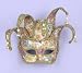 Mardi Gras Madness Floral and Sparkles Jester Mask