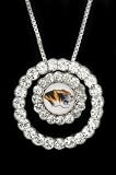 Collegiate Circle Pendant Charm with 18 Sterling Silver Chain University of Missouri Tigers