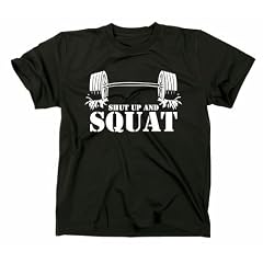 Shut up and Squat T-Shirt, Bodybuilding, KDK, Kniebeuge
