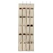 Natural Soft Canvas 20 Pocket Shoe Organizer