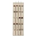 Natural Soft Canvas 20 Pocket Shoe Organizer