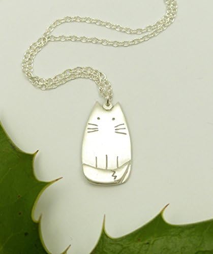 Silver Cat Necklace on a Sterling Silver Chain