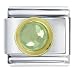 August Peridot Birthstone Italian Charms Bracelet Link
