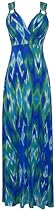 Print Maxi Dress with Wood Rings