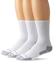 Carhartt Men's 3 Pack All-Season Cotton Crew Work Socks,  White, Shoe: 6-12

