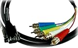 BetterCables 2M (6.56 ft)  Silver Serpent VGA/XVGA Breakout Cable - HD15 Male/5 RCAs