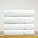 Bare Cotton Turkish Cotton Bath Towels, White, Piano, Set of 4