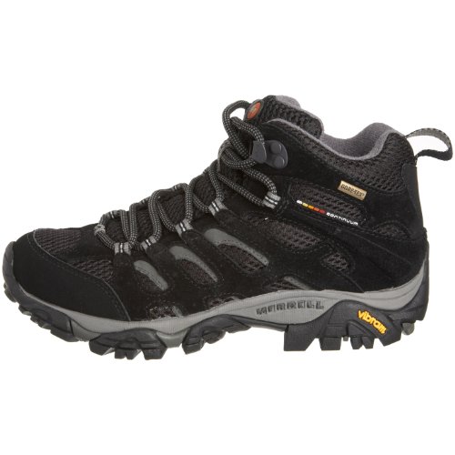 Merrell Moab Mid Gore-Tex, Chaussures montantes femme - Noir (Black), 38 EU