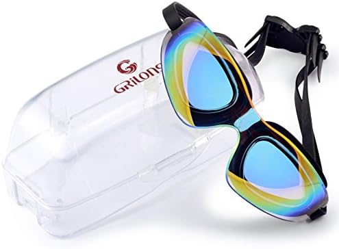 Swim Goggles,Use Anti-fog &amp; Uv Proof Lens - Watertight - Easily Adjustable Straps With Quick Release Technology For Tangle Free Hair - Free Premium Protective Case &amp; Free Ear Plugs (BLACK)