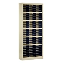 Sandusky Lee BQD5-07 Putty Steel Powder coat Snapit Literature Organizer, 84" Height x 34-1/2" Width x 13" Depth