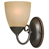 Hardware House 543793 Berkshire 5-Inch by 8-1/4-Inch Bath/Wall Lighting Fixture Oil Rubbed Bronze