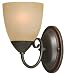 Hardware House 543793 Berkshire 5-Inch by 8-1/4-Inch Bath/Wall Lighting Fixture Oil Rubbed Bronze
