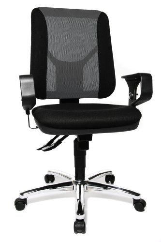 Topstar AN59XBK3 B&uuml;rodrehstuhl Artwork 20 Stoff inklusive Armlehnen X3 / Bezugsstoff schwarz / grau