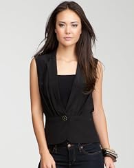 Single Button Silk Vest