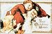 Santa's Piggyback Girls Nostalgic Tin Sign