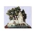 mythical Unicorn statue home garden w candle sculpture
