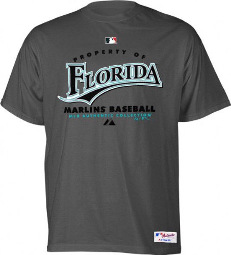 Florida Marlins Authentic Road Property T-Shirt - Medium