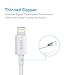 Atill 3ft & 6ft 8 Pin to USB Sync Charging Cable Cord for iPhone 6s, 6s plus, 6 Plus, 6, iPhone 5s, 5c, 5, iPad Air, Mini, Mini 2, iPad 4, iPod 5, and iPod Nano 7 - Pack of 2 Each - White