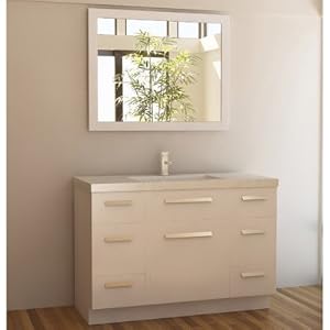 Design Element J48-DS-W Moscony 48-Inch Single Sink Vanity Set, White