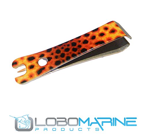 Fish Skinz' Nipper with Hook Eye Needle for Fly Fishing by Lobo Marine Products (Brown Trout)