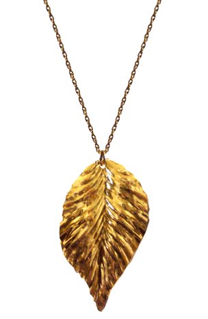 Click here to buy Kipepeo Gold Leaf Pendant.